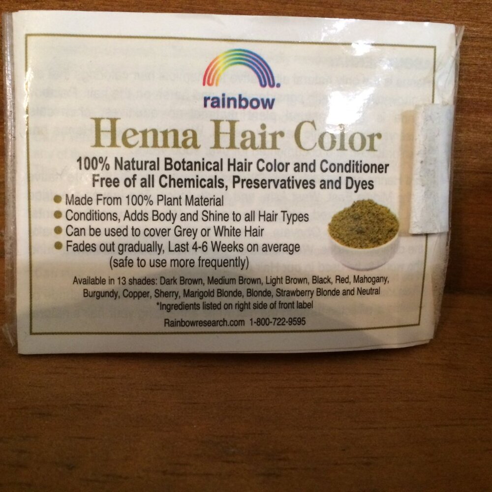 Rainbow Henna Hair Color & Conditioner LIGHT BROWN